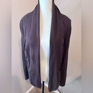 Anne Klein Brown Open Front Knit Jacket size L